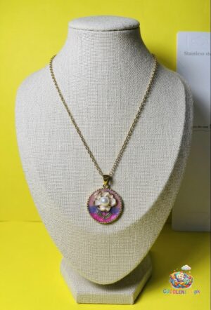 purple flower pendant