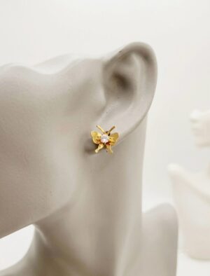 butterfly golden earrings