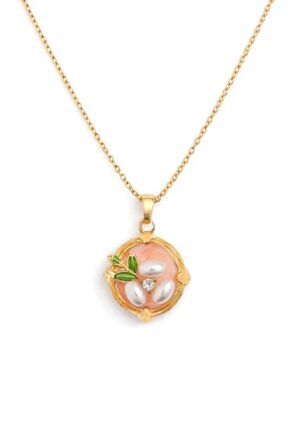 pink plant pendant